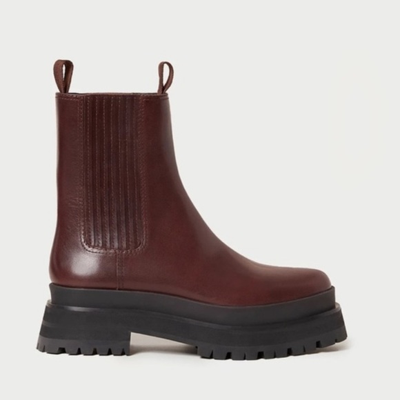 EUC, Loeffler Randall Toni Chunky Platform Boots Brown Leather, Size 10 - Picture 5 of 15